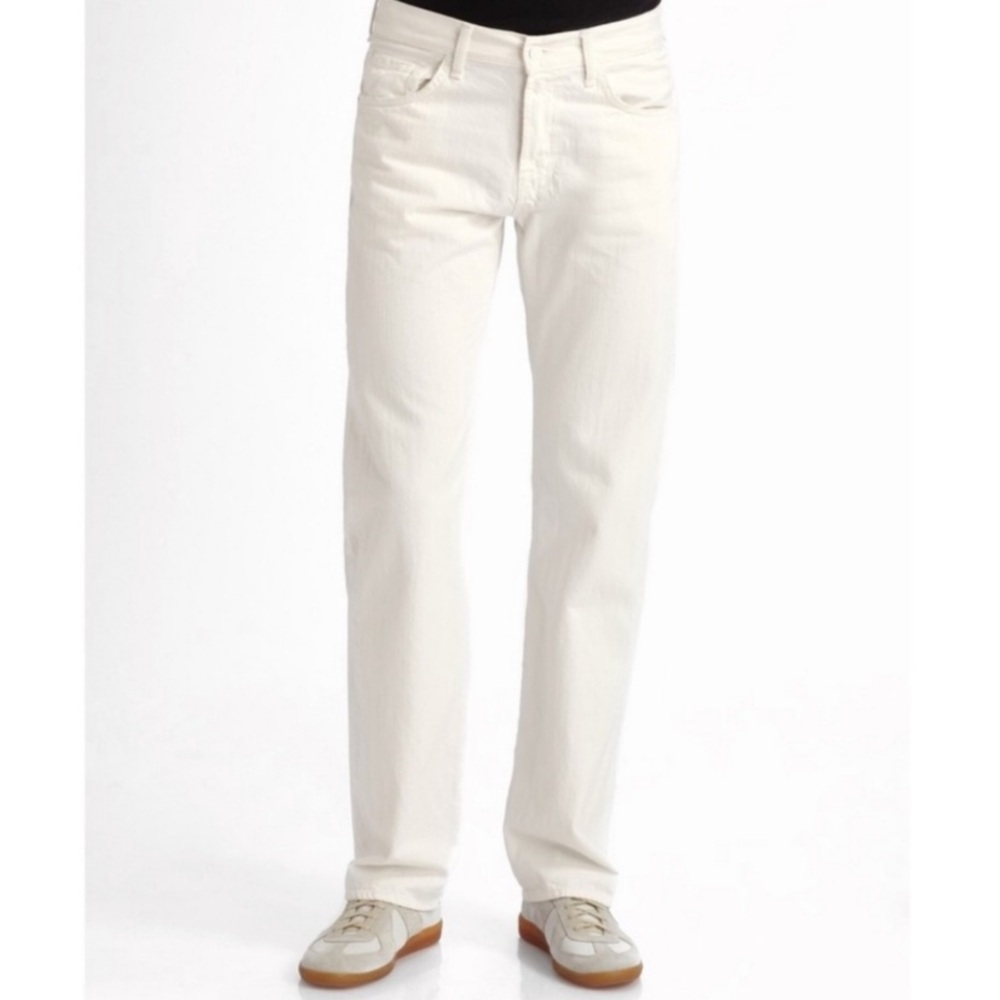 7 For All Mankind Austyn Relaxed Straight Leg Jeans in White